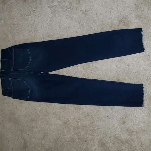 Free People 28 Jeggings Dark Denim Distressed Hem - Picture 4 of 10